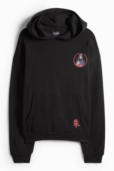 Herren - Oversized-Hoodie - Naruto - schwarz