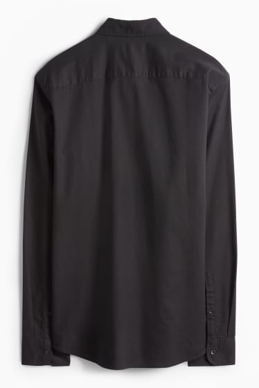 Pánské - Košile - regular fit - button-down - černá