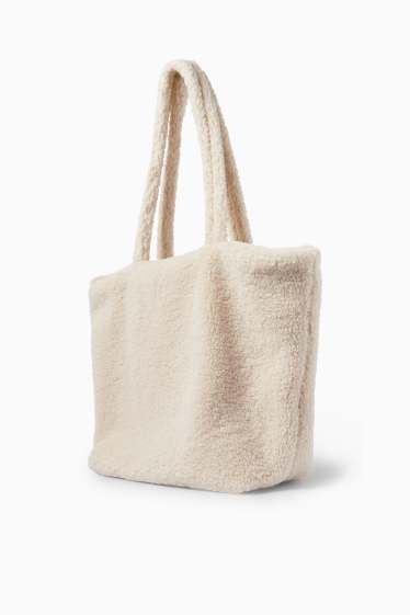 Damen - Großer Teddy-Shopper - beige