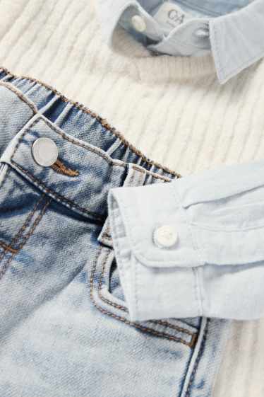 Miminka - chlapci - Outfit pro miminka - 3dílný - světle modrá