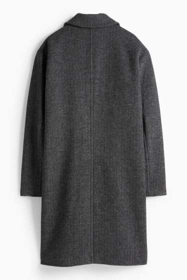 Home - Abric - barreja de llana - estampat - gris fosc