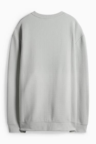 Hommes - Sweat - finition texturée - gris