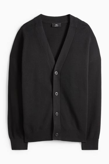 Herren - Strickjacke - schwarz