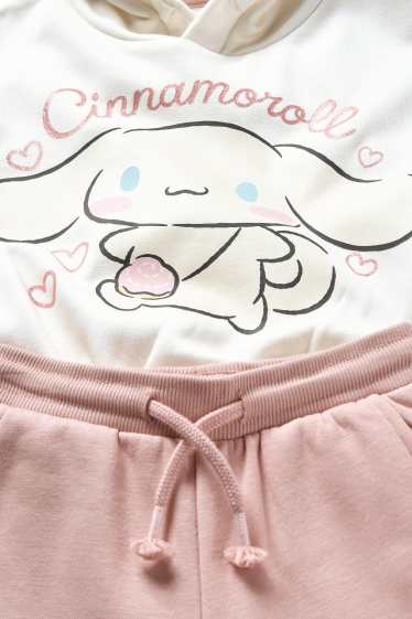 Children Girls - Set - Cinnamoroll - hoodie and joggers - 2 piece - rose