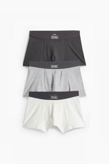 Děti - chlapci - Multipack 3 ks - boxerky - tmavošedá