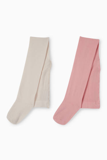 Bambine - Confezione da 2 - calzamaglia - bianco crema