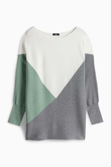 Donna - Pullover - bianco / grigio