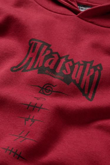 Bărbați - Hanorac supradimensionat - Naruto - roșu închis / negru