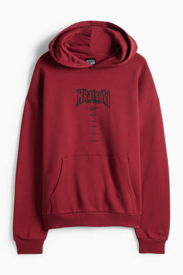 Bărbați - Hanorac supradimensionat - Naruto - roșu închis / negru