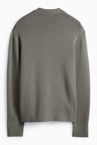 Heren - Gebreid vest - kaki