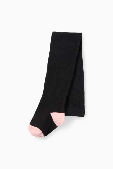 Děti - dívky - Srdíčka - souprava - svetr, sukně a punčochové kalhoty - 3dílná - růžová