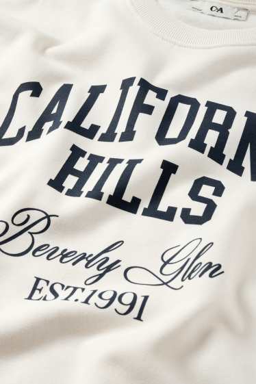 Děti - dívky - California - mikina - krémově bílá