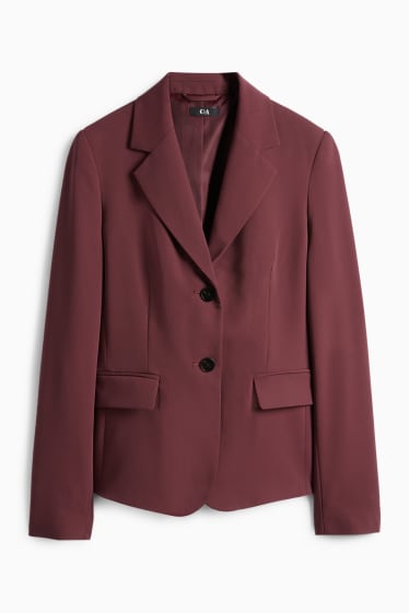 Damen - Business-Blazer - tailliert - bordeaux