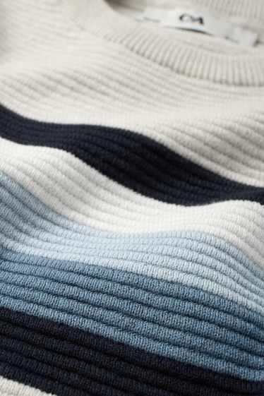 Children Boys - Jumper - ribbed - striped - cremewhite