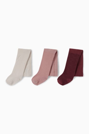 Bébés filles - Collants bébé - rouge foncé