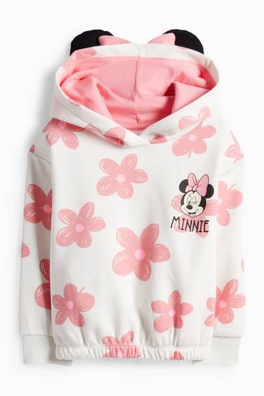 Enfants filles - Minnie Mouse - sweat à capuche - à motifs - blanc crème