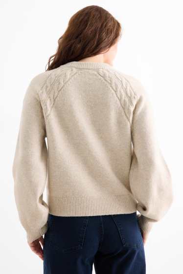 Dames - Trui - licht beige