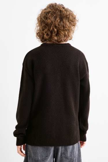 Bambini - Maglione - tramato - nero