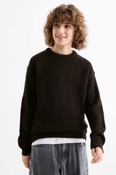 Bambini - Maglione - tramato - nero