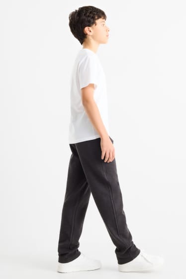 Children Boys - Joggers - textured - black