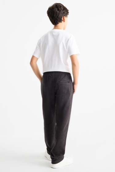 Children Boys - Joggers - textured - black