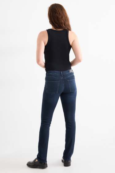 Donna - Straight jeans - vita media - LYCRA® - jeans blu scuro