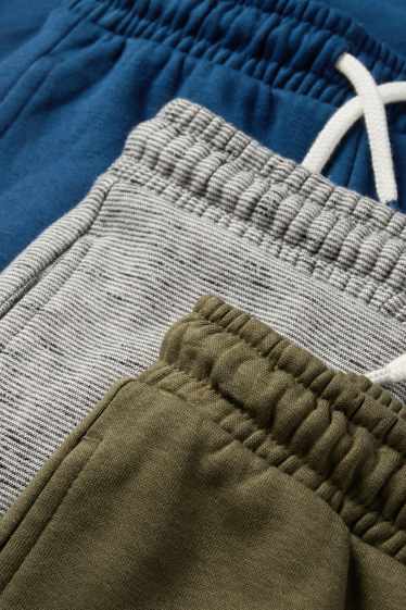 Děti - chlapci - Multipack 3 ks - monster truck - teplákové kalhoty - tmavozelená