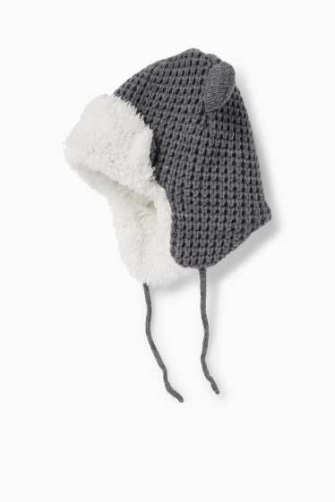 Unisex - Baby hat - textured - gray