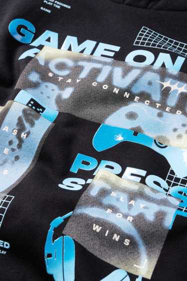 Kinderen: jongens - Gaming - hoodie - zwart