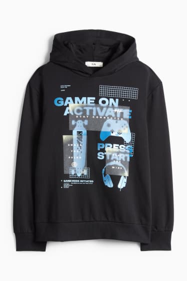 Kinderen: jongens - Gaming - hoodie - zwart