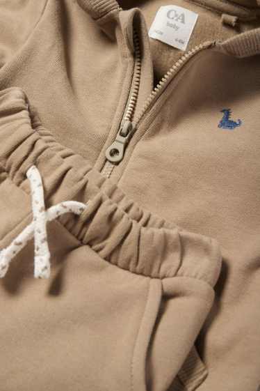 Baby: jongens - Dino - baby-outfit - 2-delig - beige