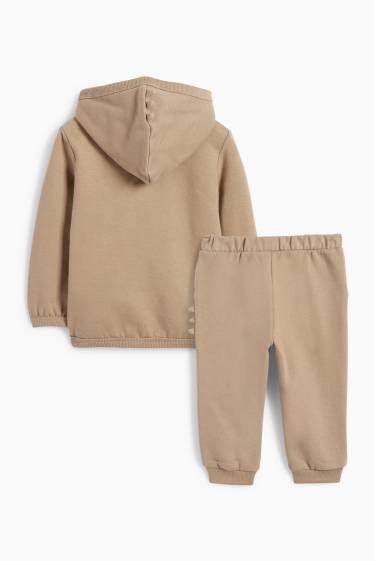 Baby: jongens - Dino - baby-outfit - 2-delig - beige