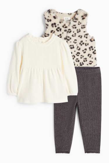 Baby Mädchen - Baby-Outfit - 3 teilig - hellbeige