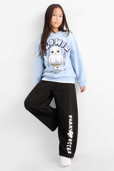 Kinderen: meisjes - Harry Potter - set - sweatshirt en joggingbroek - 2-delig - lichtblauw