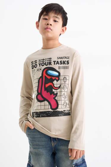 Bambini - Confezione da 2 - Among Us - maglia a maniche lunghe - nero