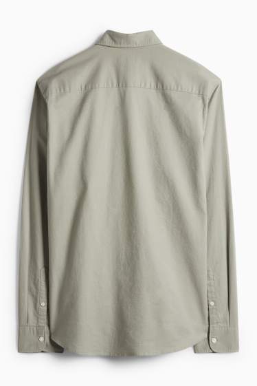 Herren - Hemd - Regular Fit - Button-down - grün