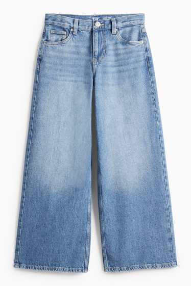 Kinder Mädchen - Baggy Jeans - helljeansblau