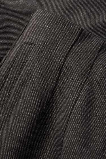 Dámské - Žerzejové kalhoty - high waist - slim fit - tmavošedá