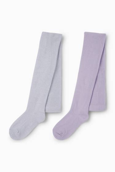 Kinderen: meisjes - Set van 2 - maillot - lichtpaars