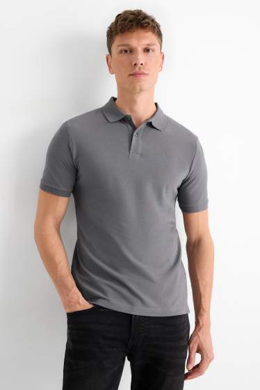 Heren - Poloshirt - regular fit - grijs