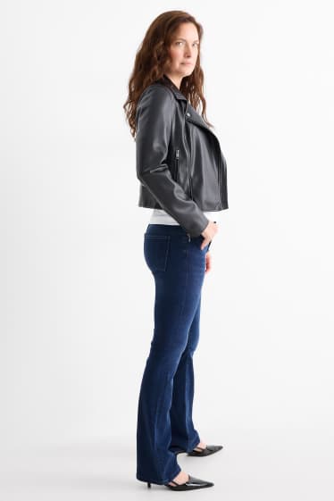 Femei - Bootcut jeans - talie medie - denim-albastru