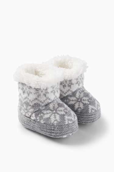Unisex - Sabatilles de gateig per a nadó - estampades - gris