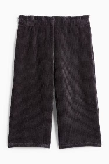 Kinderen: meisjes - Fluwelen broek - ribstof - zwart