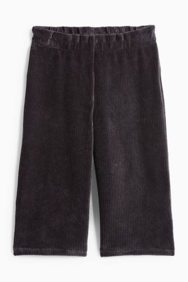 Kinderen: meisjes - Fluwelen broek - ribstof - zwart