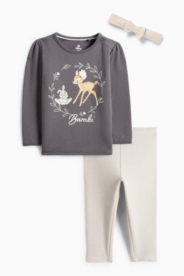 Nadó nena - Bambi - conjunt per a nadó - 3 peces - gris fosc
