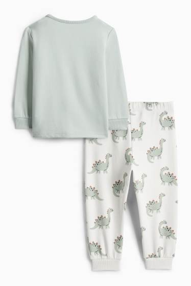Miminka - chlapci - Dinosauři - pyžamo pro miminka - 2dílné - mátově zelená