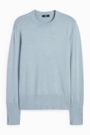 Mujer - Jersey de punto fino - azul