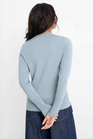 Mujer - Jersey de punto fino - azul