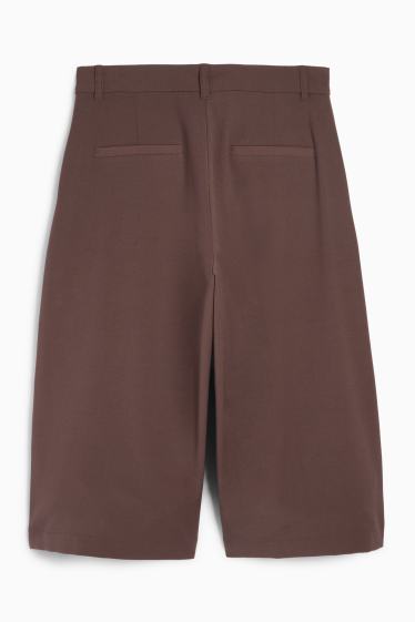Dames - Culotte - mid waist - relaxed fit - donkerbruin