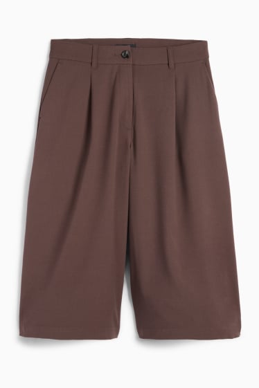 Dames - Culotte - mid waist - relaxed fit - donkerbruin
